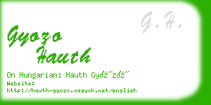 gyozo hauth business card